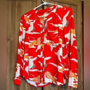 “Conversations by Anthropologie 29 of 52” Women’s size 0 Crane Bird Top